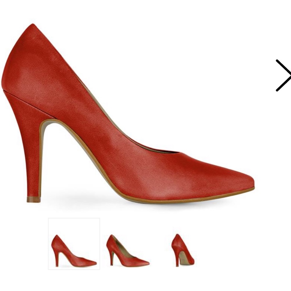 Lipstick -Red Leather Belgium made Noe shoes